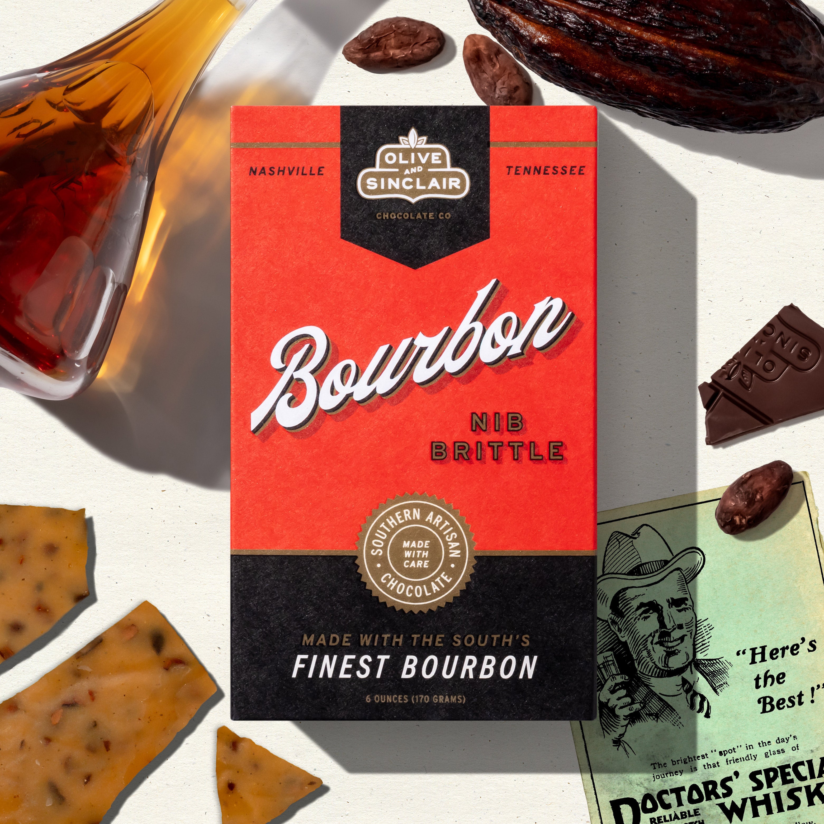 Bourbon Nib Brittle – Olive & Sinclair