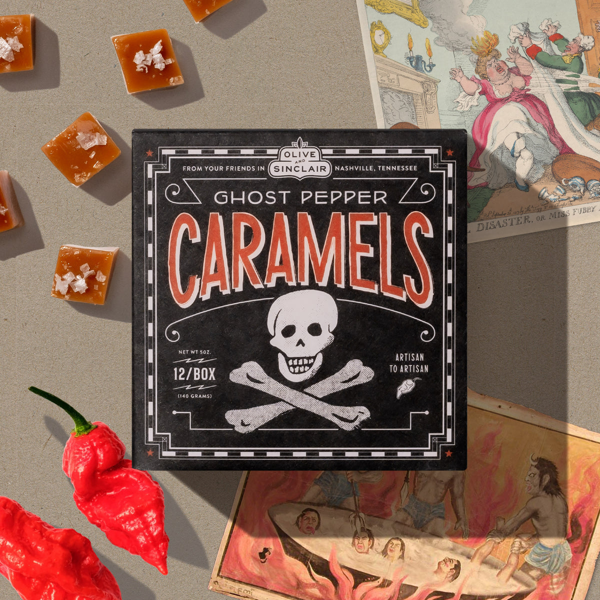 Ghost Pepper Caramels Olive & Sinclair