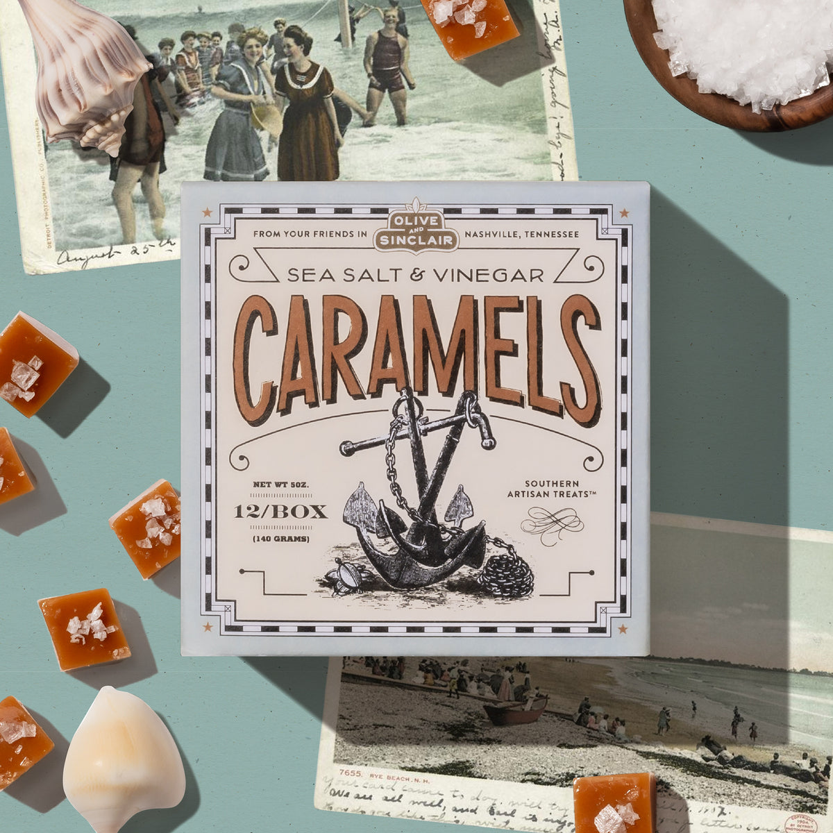 Sea Salt & Vinegar Caramels Olive & Sinclair