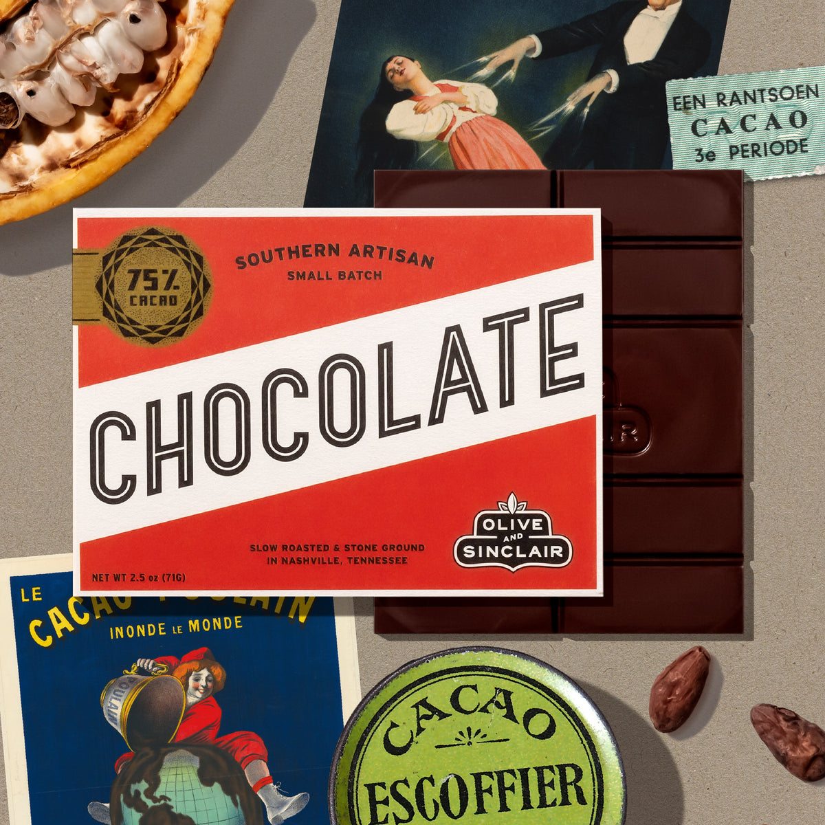 75% Cacao Chocolate Bar Olive & Sinclair