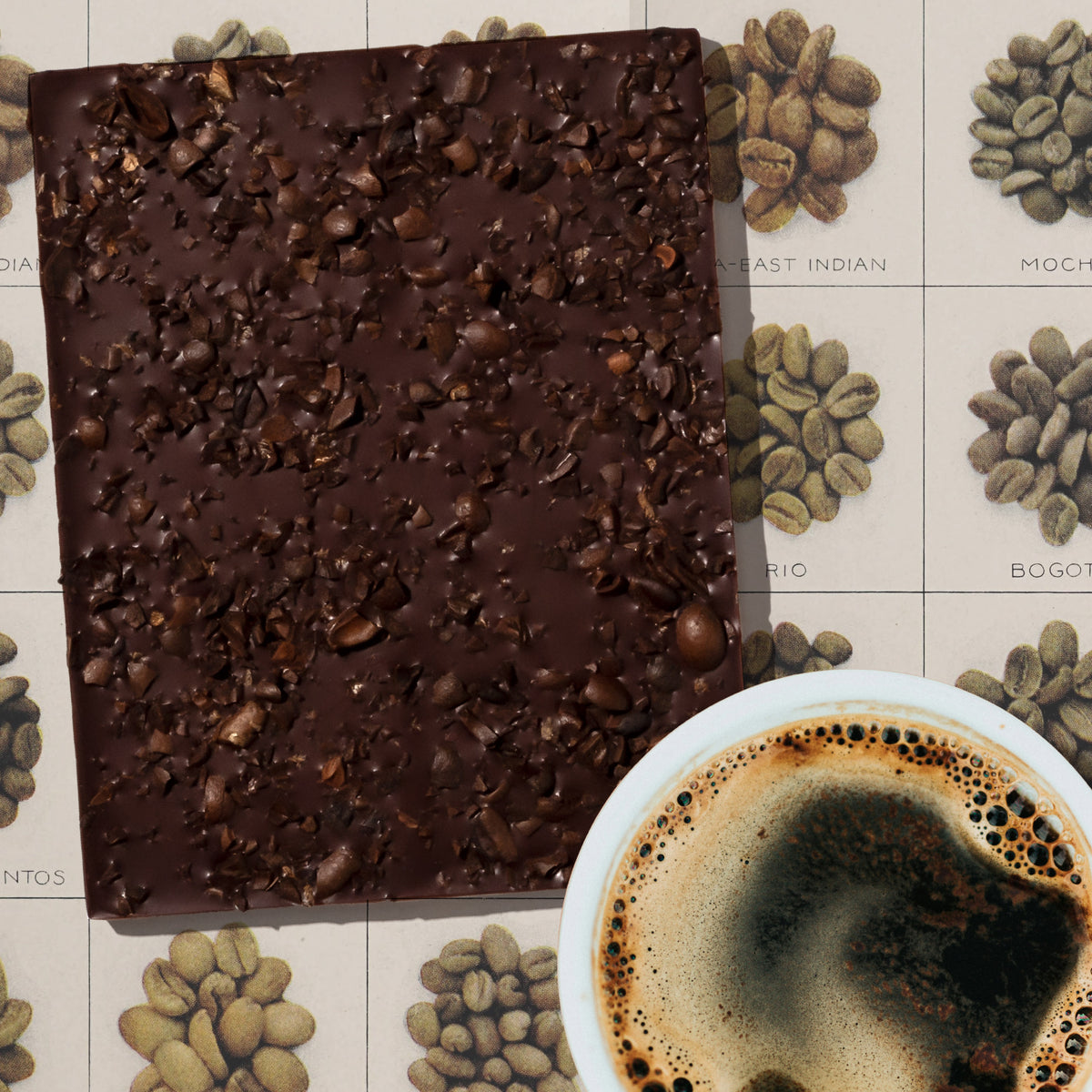 Coffee Crunch Dark Chocolate Bar Olive & Sinclair